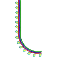 Blouse Design No :MSM - 992 - Simple Border, U Shape