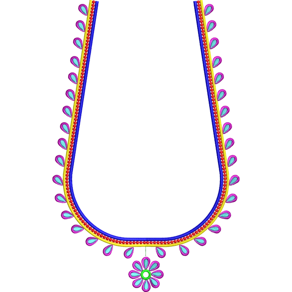 Blouse Design No :MSM - 992 - Simple Border, U Shape