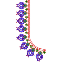 Blouse Design No : MSM-113 - Simple Border, U Shape