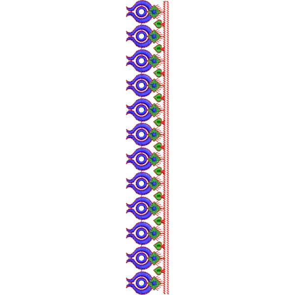Blouse Design No : MSM-113 - Simple Border, U Shape