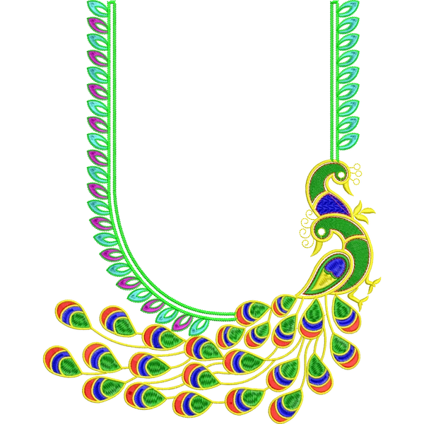 Blouse Design No : MSM-119 - Simple Border, U Shape