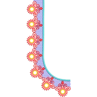 Blouse Design No : MSM-111 - Simple Border, U Shape