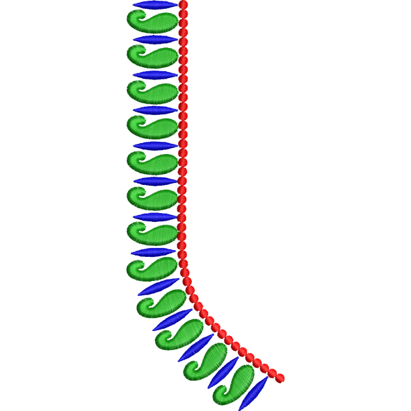 Blouse Design No : MSM-120 - Simple Border, U Shape