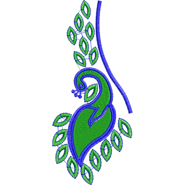 Blouse Design No : MSM-125 - Simple Border, Sweat Heart