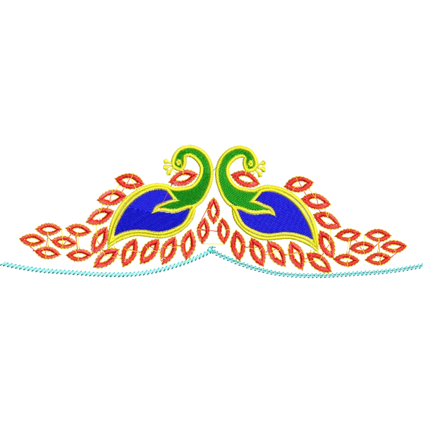 Blouse Design No : MSM-125 - Simple Border, Sweat Heart