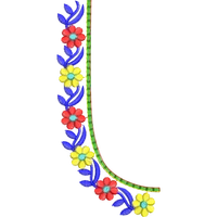 Blouse Design No : MSM-112 - Simple Border, U Shape