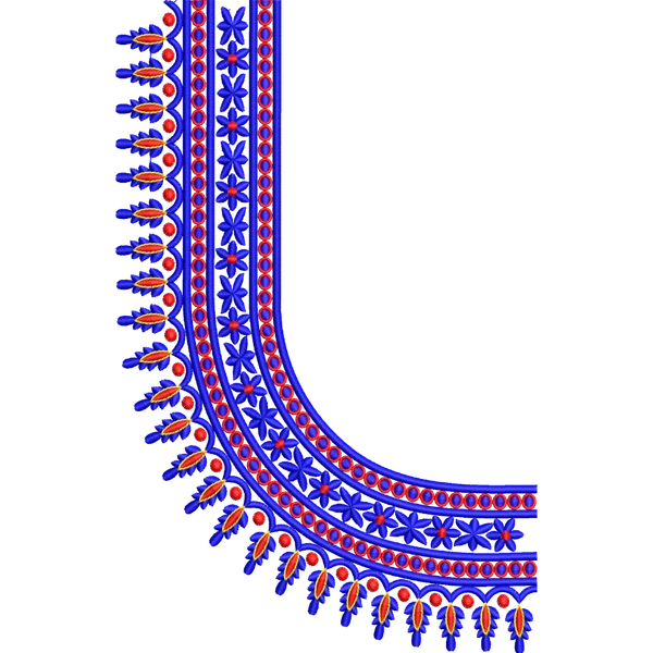 Blouse Design No :MSM - 151 - Simple Border, U Shape