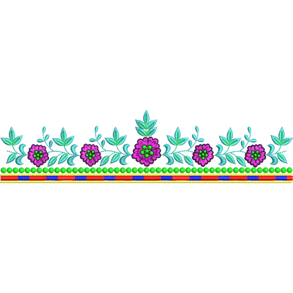 Blouse Design No :MSM - 157 - Simple Border, U Shape