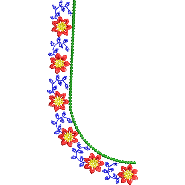 Blouse Design No :MSM - 160 - U Shape, Simple Border