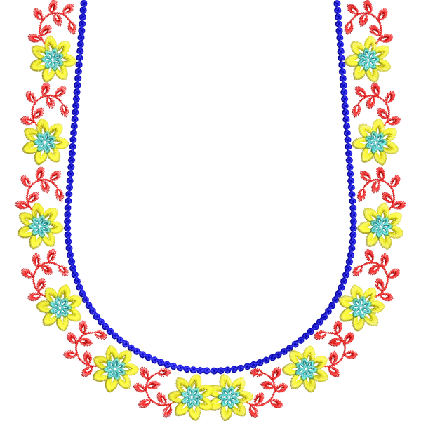 Blouse Design No :MSM - 160 - U Shape, Simple Border