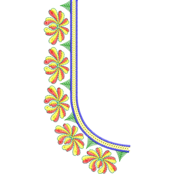 Blouse Design No :MSM - 183 - U Shape, Simple Border