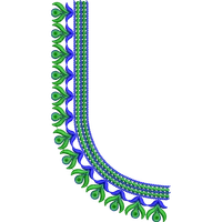 Blouse Design No :MSM - 186 - Simple Border, U Shape