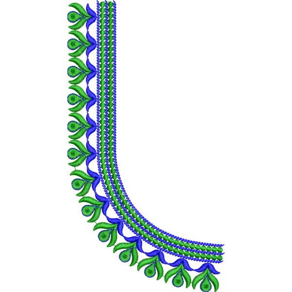 Blouse Design No :MSM - 186 - Simple Border, U Shape