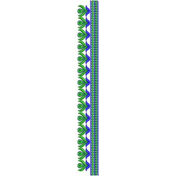 Blouse Design No :MSM - 186 - Simple Border, U Shape