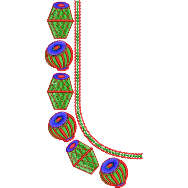 Blouse Design No :MSM - 196 - U Shape, Simple Border