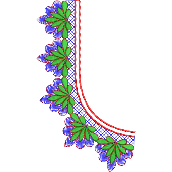 Blouse Design No :MSM - 198 - Simple Border, U Shape