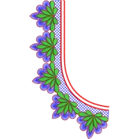 Blouse Design No :MSM - 198 - Simple Border, U Shape