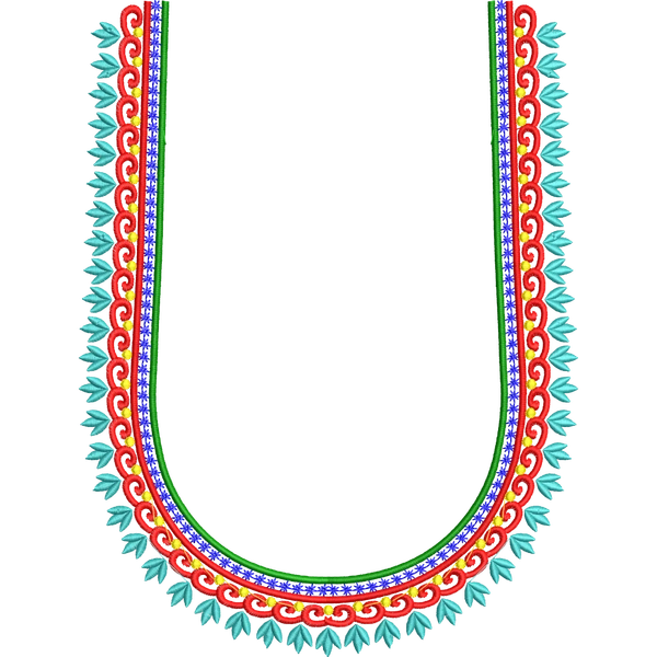 Blouse Design No :MSM - 221 - Simple Border, U Shape