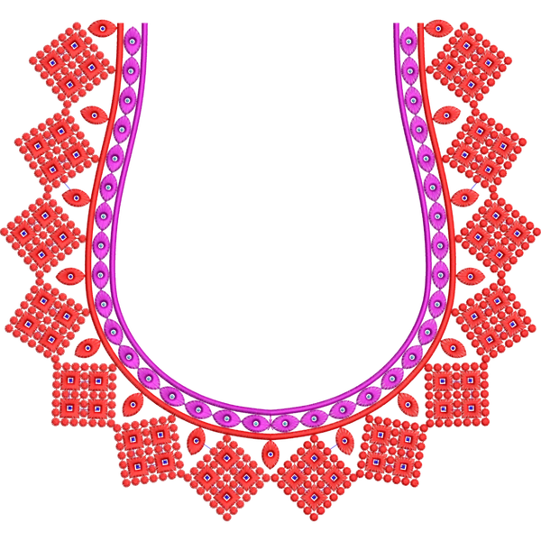 Blouse Design No :MSM - 228 - Simple Border, U Shape