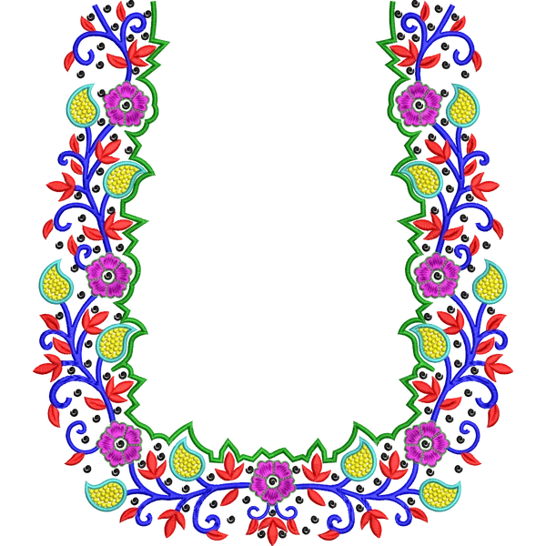 Blouse Design No :MSM - 243 - U Shape, Simple Border