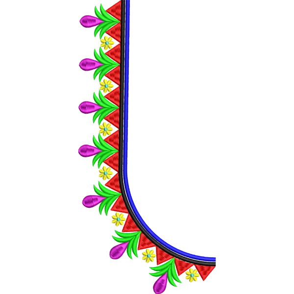 Blouse Design No :MSM - 244/2 - U Shape, Simple Border