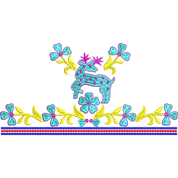 Blouse Design No :MSM - 250 - U Shape, Border With Butta