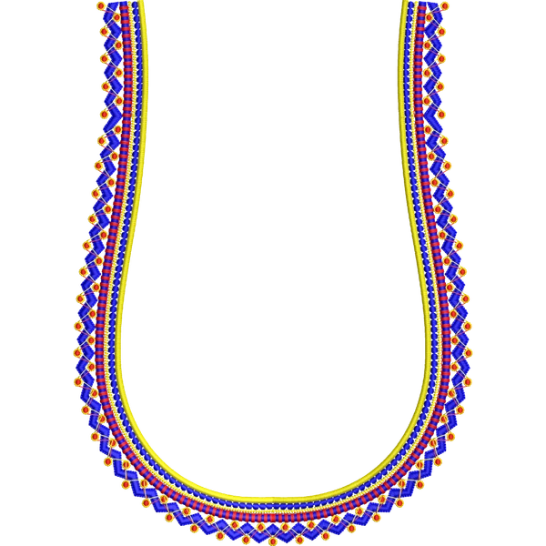 Blouse Design No :MSM - 283 - Simple Border, U Shape