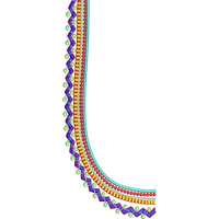 Blouse Design No :MSM - 283 - Simple Border, U Shape