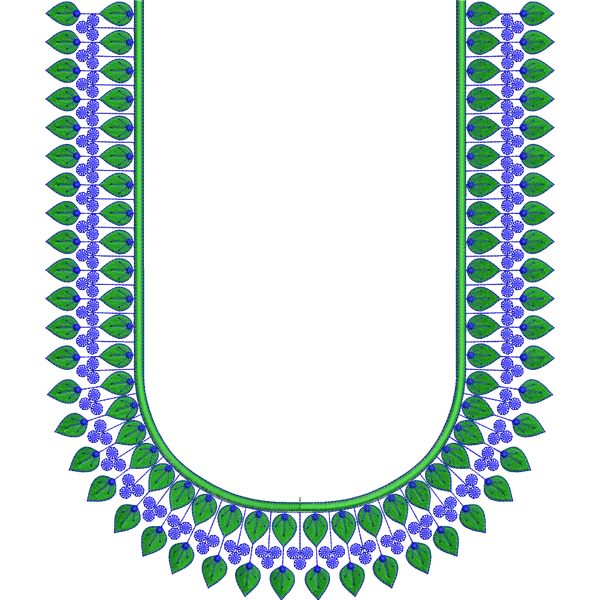 Blouse Design No :MSM - 298 - Simple Border, U Shape