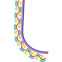 Blouse Design No :MSM - 308 - Simple Border, U Shape