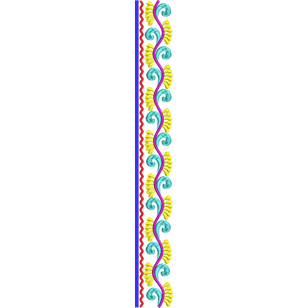 Blouse Design No :MSM - 308 - Simple Border, U Shape