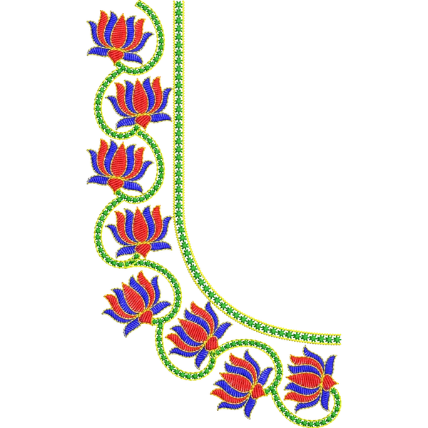 Blouse Design No :MSM - 322 - U Shape, Simple Border