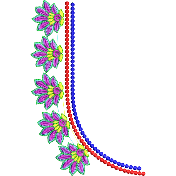 Blouse Design No :MSM - 339 - U Shape, Simple Border