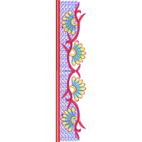 Blouse Design No :MSM - 348 - Simple Border, U Shape