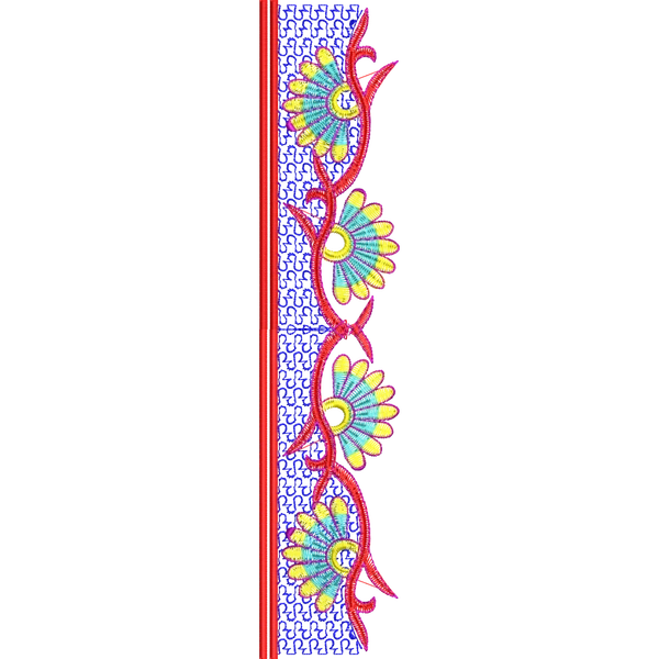 Blouse Design No :MSM - 348 - Simple Border, U Shape