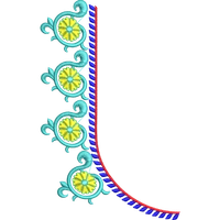 Blouse Design No :MSM - 349 - Simple Border, U Shape