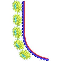Blouse Design No :MSM - 356 - Butta, U Shape