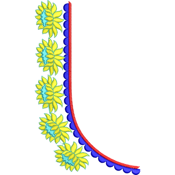 Blouse Design No :MSM - 356 - Butta, U Shape