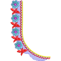Blouse Design No :MSM - 361 - Simple Border, U Shape