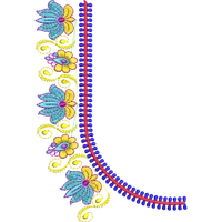 Blouse Design No :MSM - 362 - Simple Border, U Shape
