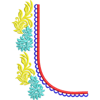 Blouse Design No :MSM - 370 - Simple Border, U Shape