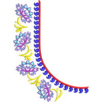 Blouse Design No :MSM - 371 - Simple Border, U Shape