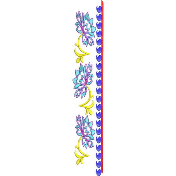 Blouse Design No :MSM - 371 - Simple Border, U Shape