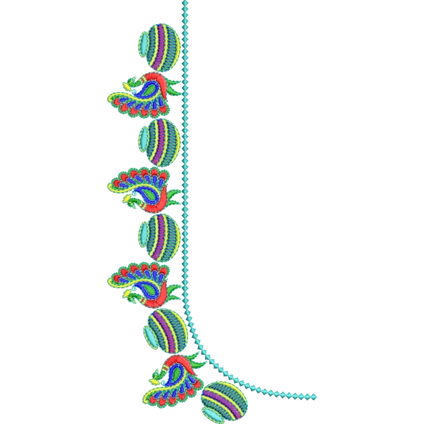 Blouse Design No :MSM - 388 - U Shape, Simple Border