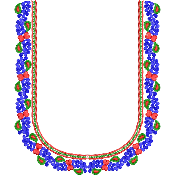 Blouse Design No :MSM - 391 - Simple Border, U Shape