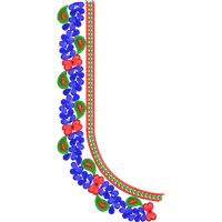 Blouse Design No :MSM - 391 - Simple Border, U Shape