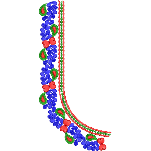 Blouse Design No :MSM - 391 - Simple Border, U Shape