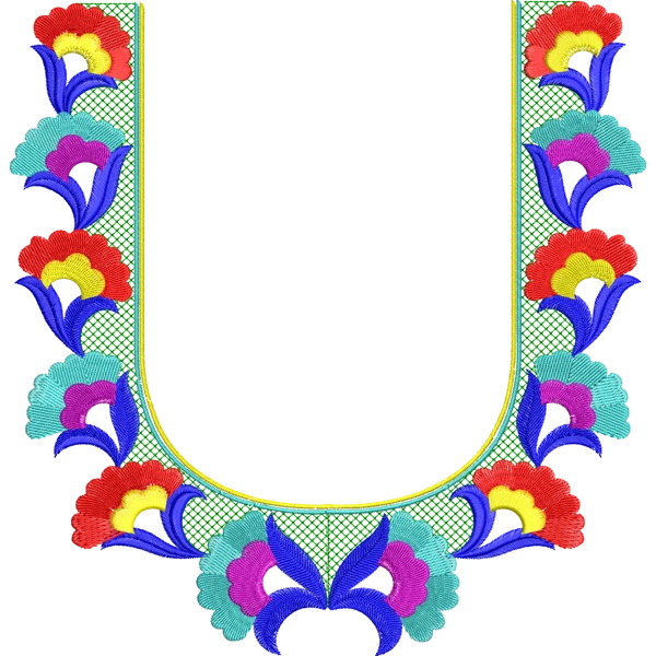 Blouse Design No :MSM - 413 - Simple Border, U Shape