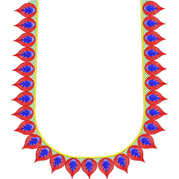 Blouse Design No :MSM - 417 - Simple Border, U Shape