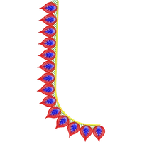 Blouse Design No :MSM - 417 - Simple Border, U Shape